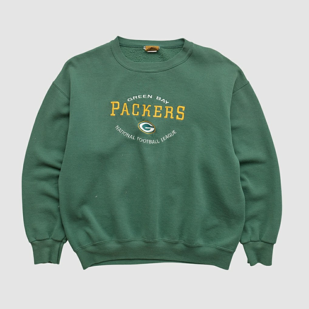 Green Bay Packers Nutmeg 90s Pullover Sweatshirt Green Vintage