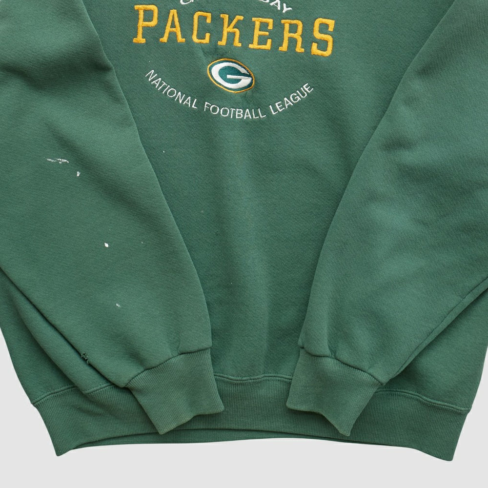 Green Bay Packers Nutmeg 90s Pullover Sweatshirt Green Vintage