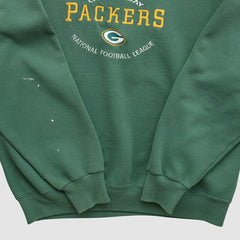 Green Bay Packers Nutmeg 90s Pullover Sweatshirt Green Vintage