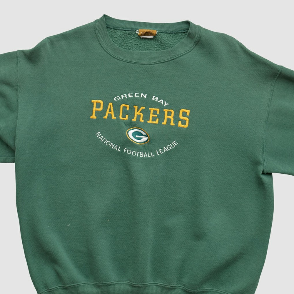 Green Bay Packers Nutmeg 90s Pullover Sweatshirt Green Vintage