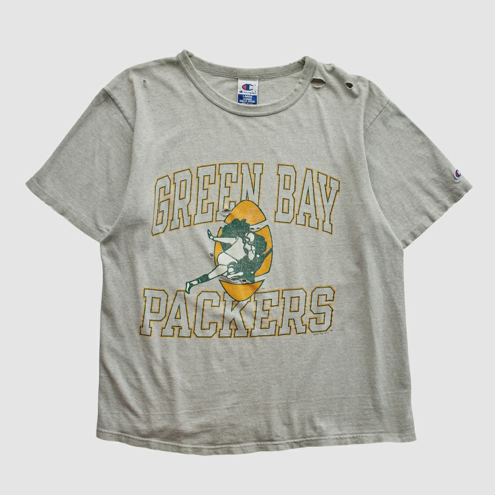 Green Bay Packers Champion 90s T-shirt Heather Gray Vintage