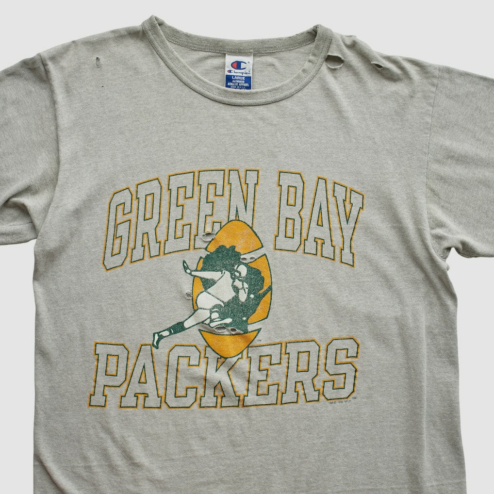 Green Bay Packers Champion 90s T-shirt Heather Gray Vintage