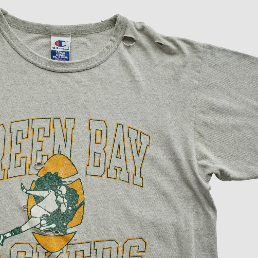 Green Bay Packers Champion 90s T-shirt Heather Gray Vintage