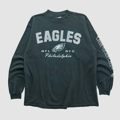 Philadelphia Eagles NFL 2000s Long Sleeve T-shirt Charcoal Vintage
