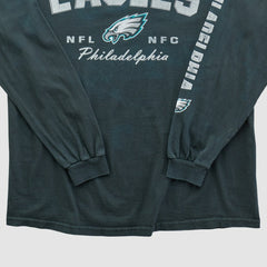 Philadelphia Eagles NFL 2000s Long Sleeve T-shirt Charcoal Vintage