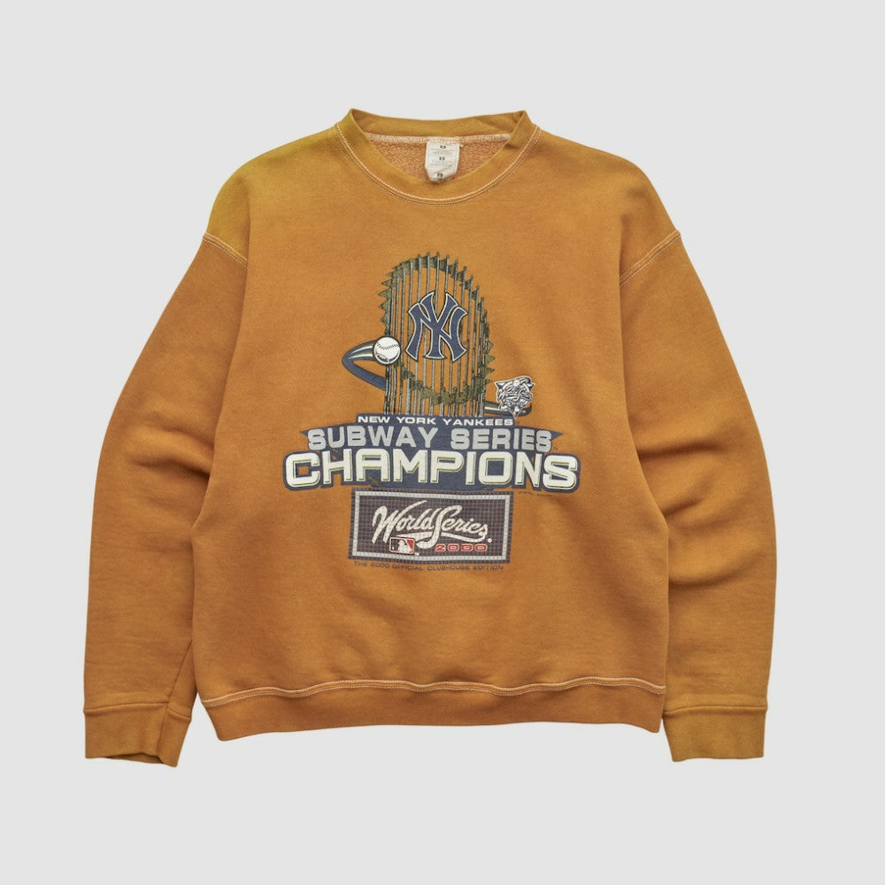 New York Yankees 2000 Pullover Sweatshirt - Clay - XS by Fanatics Real Vintage Pullover