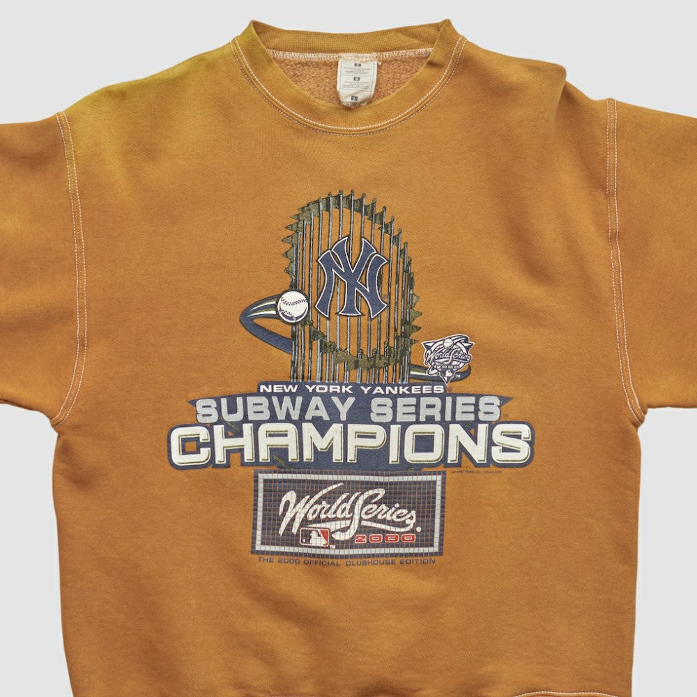 New York Yankees 2000 Pullover Sweatshirt - Clay - XS by Fanatics Real Vintage Pullover