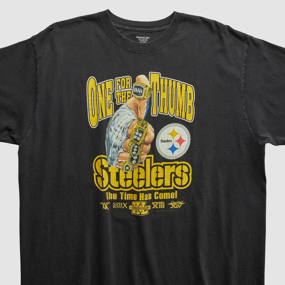 Pittsburgh Steelers Reebok 2006 T-shirt Black Vintage