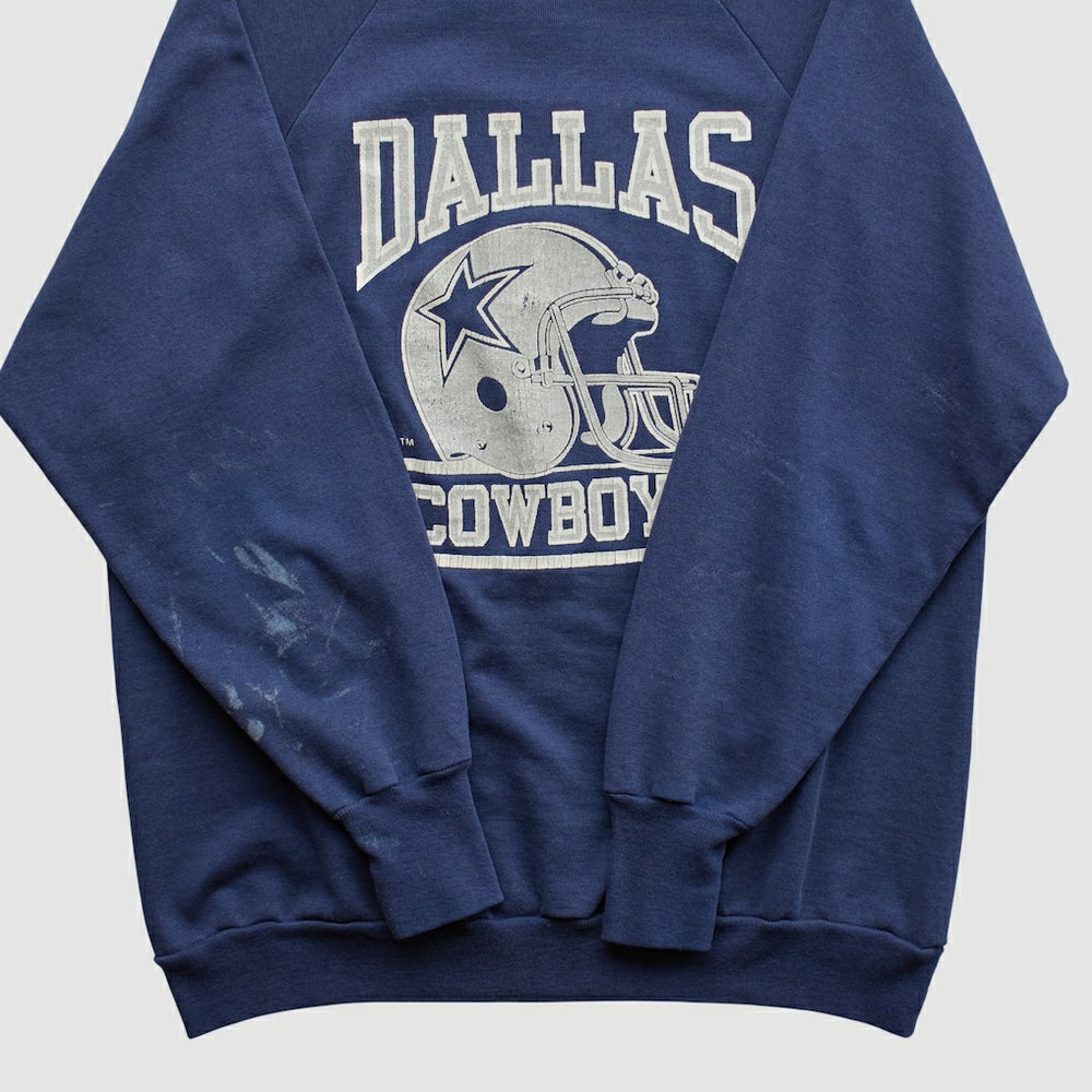 Dallas Cowboys Logo 7 80s Pullover Sweatshirt Navy Vintage