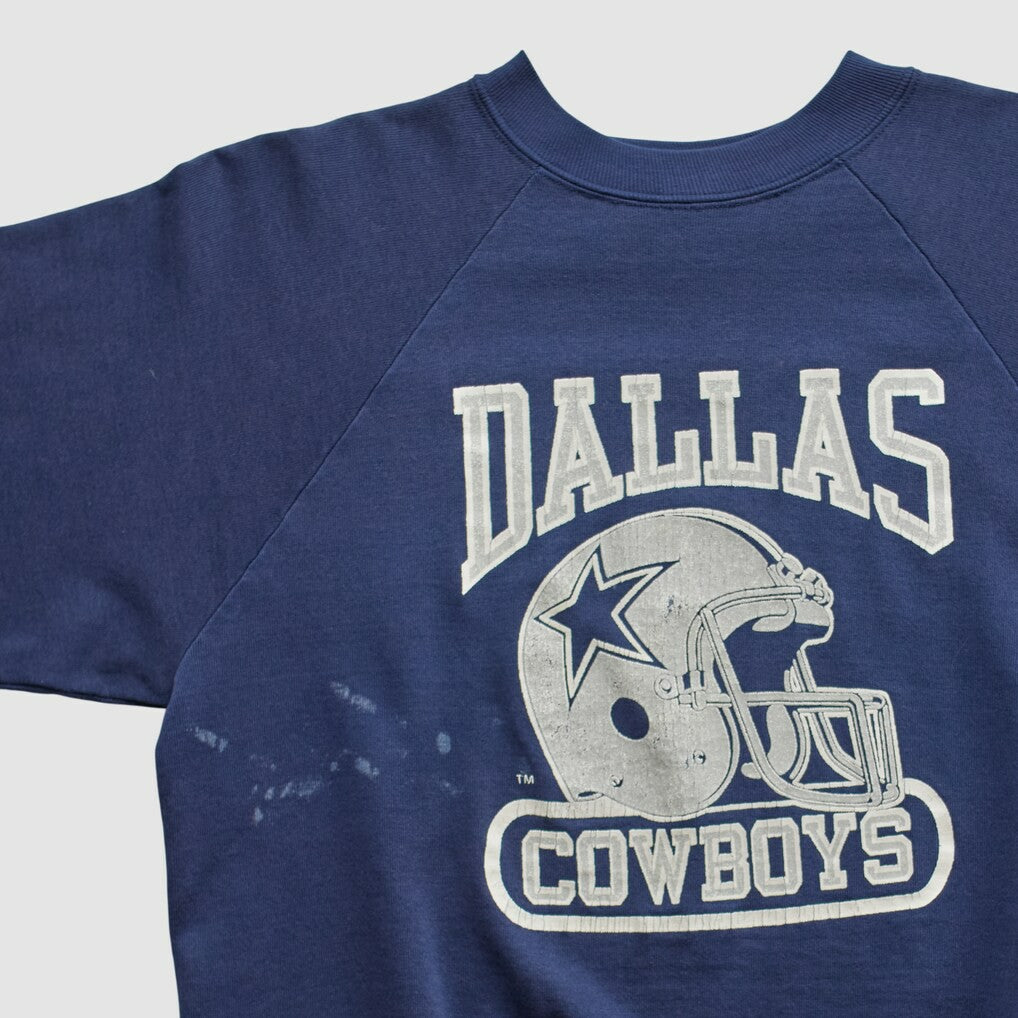 Dallas Cowboys Logo 7 80s Pullover Sweatshirt Navy Vintage