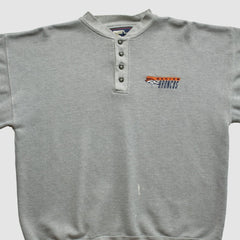 Denver Broncos Starter 90s Pullover Sweatshirt Heather Gray Vintage