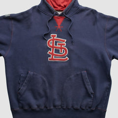 St. Louis Cardinals Majestic 2000s Hooded Pullover Sweatshirt - Navy - XL by Fanatics Real Vintage Pullover