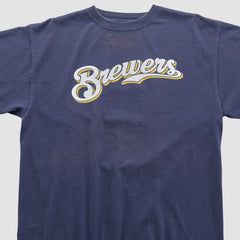 Milwaukee Brewers Majestic 2000s T-shirt - Navy - L by Fanatics Real Vintage T-shirts