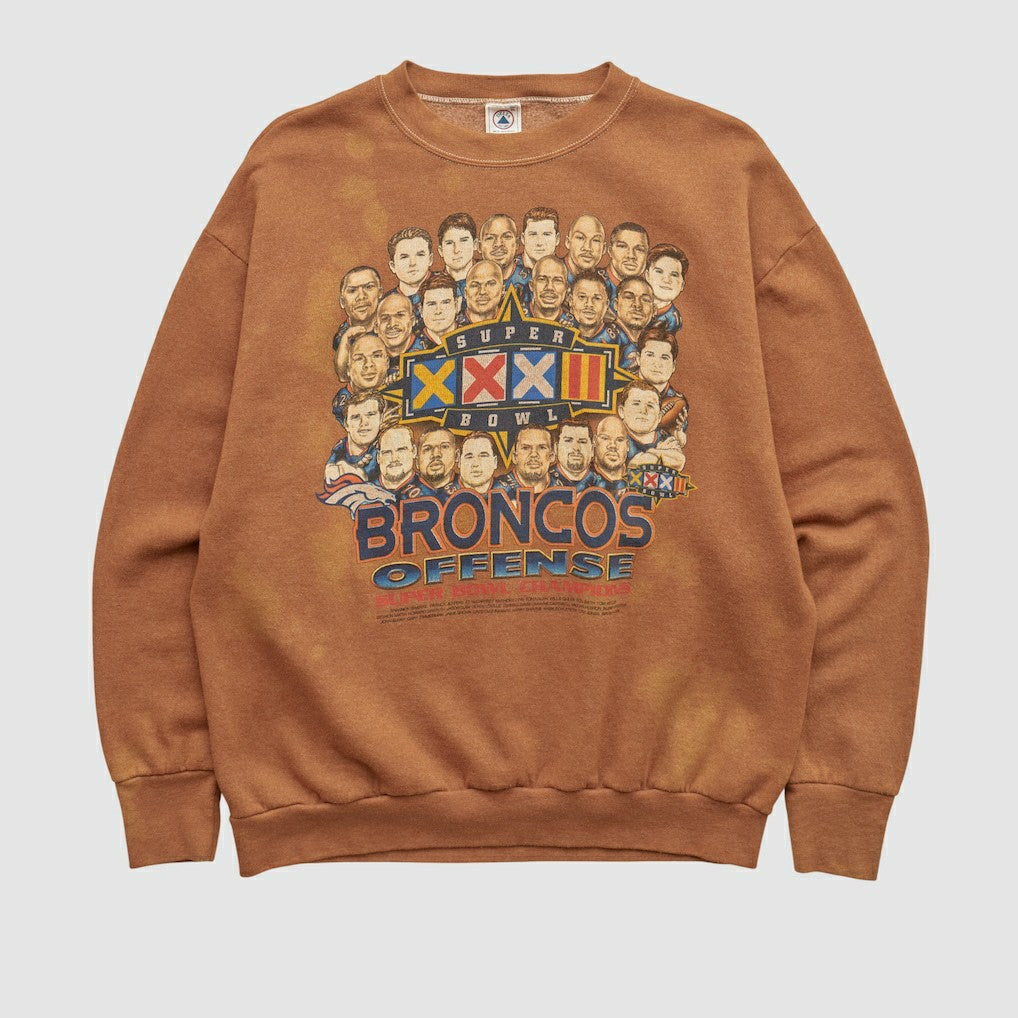 Denver Broncos Delta 1998 Pullover Sweatshirt Clay Vintage
