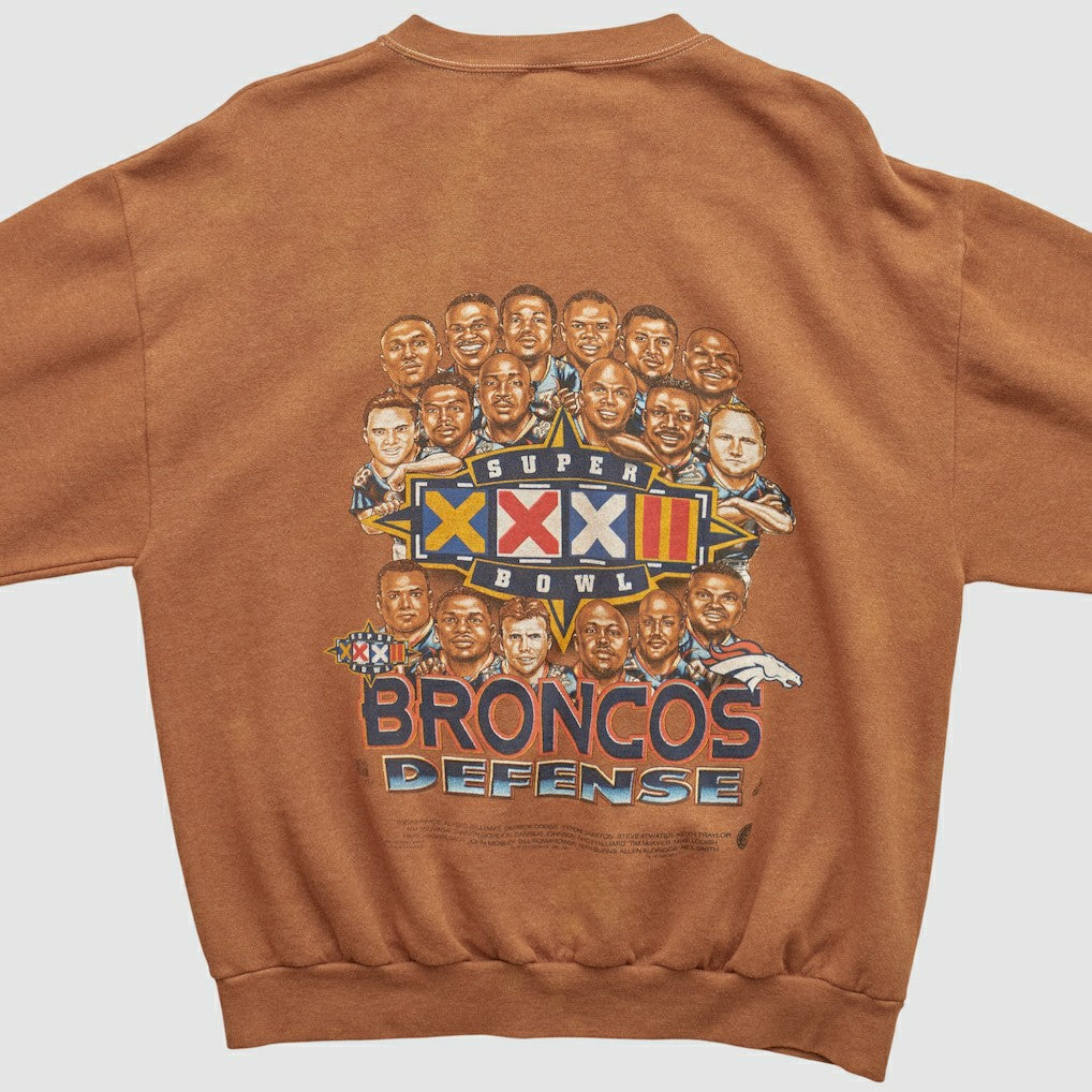 Denver Broncos Delta 1998 Pullover Sweatshirt Clay Vintage