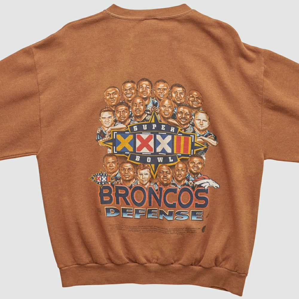 Denver Broncos Delta 1998 Pullover Sweatshirt Clay Vintage