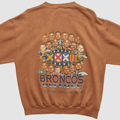 Denver Broncos Delta 1998 Pullover Sweatshirt Clay Vintage