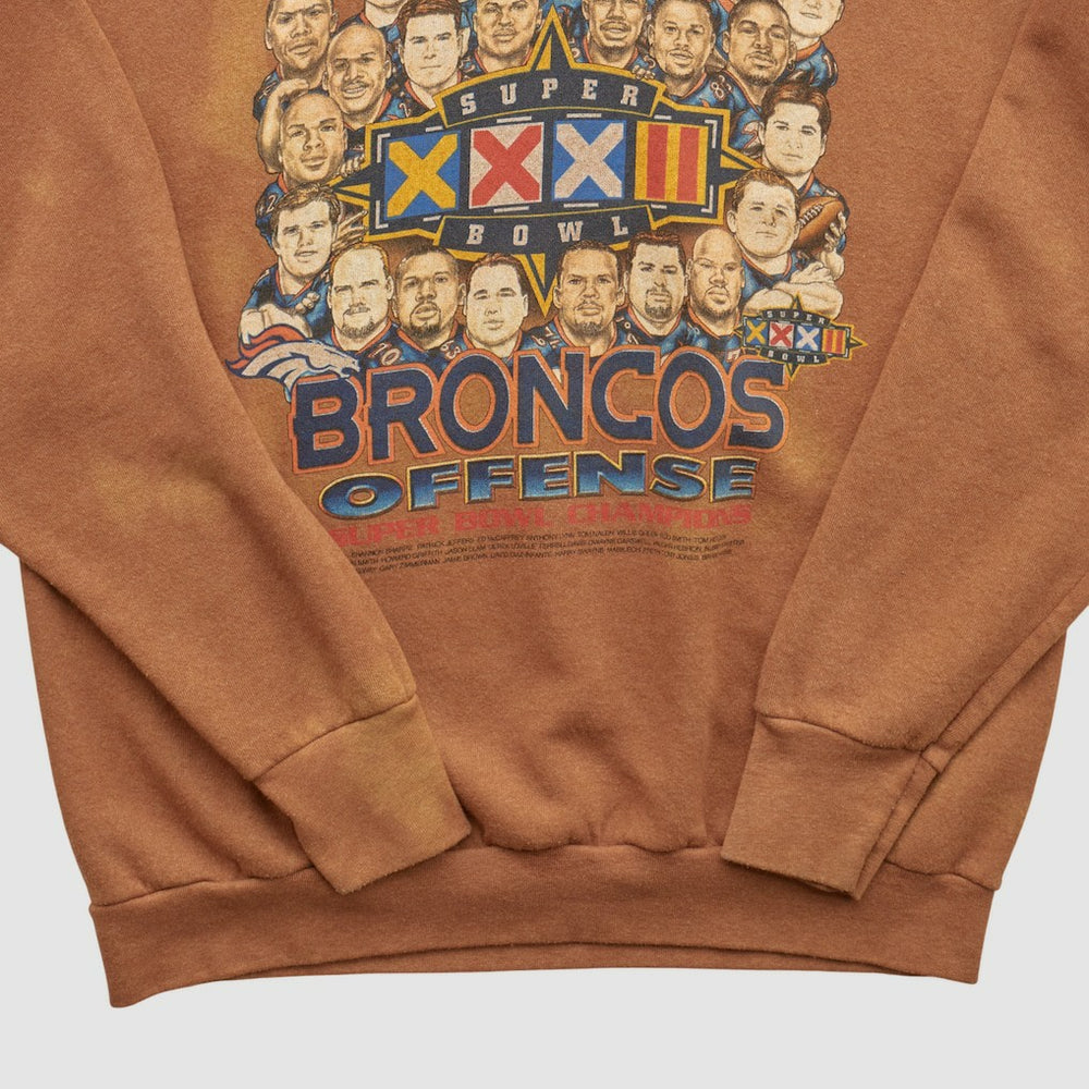 Denver Broncos Delta 1998 Pullover Sweatshirt Clay Vintage