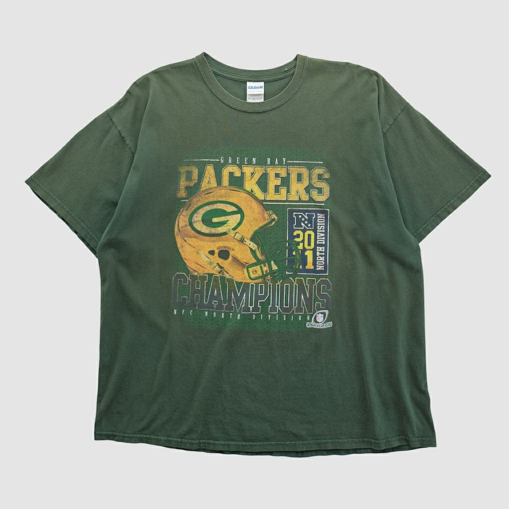 Green Bay Packers Gildan 2011 T-shirt Green Vintage