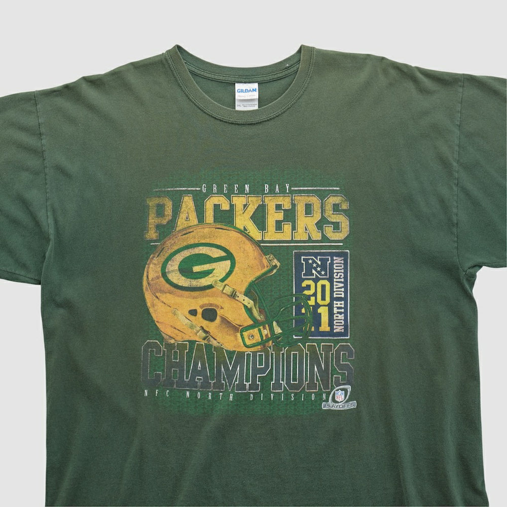 Green Bay Packers Gildan 2011 T-shirt Green Vintage
