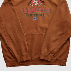 San Francisco 49ers NFL 2010s Hooded Pullover Sweatshirt Clay Vintage