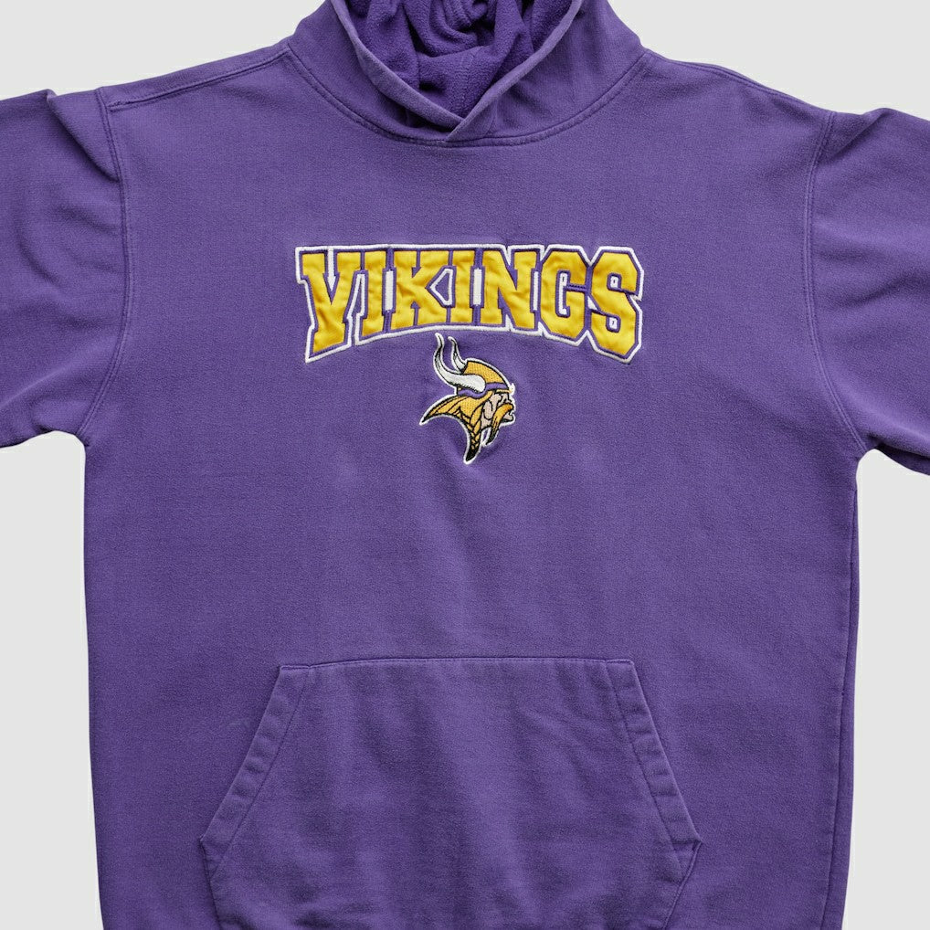 Minnesota Vikings NFL 2000s Hooded Pullover Sweatshirt Purple Vintage
