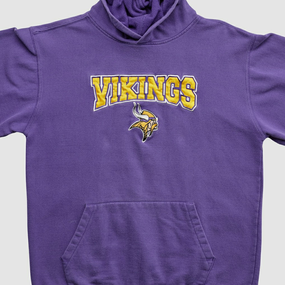 Minnesota Vikings NFL 2000s Hooded Pullover Sweatshirt Purple Vintage