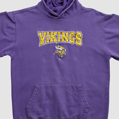 Minnesota Vikings NFL 2000s Hooded Pullover Sweatshirt Purple Vintage