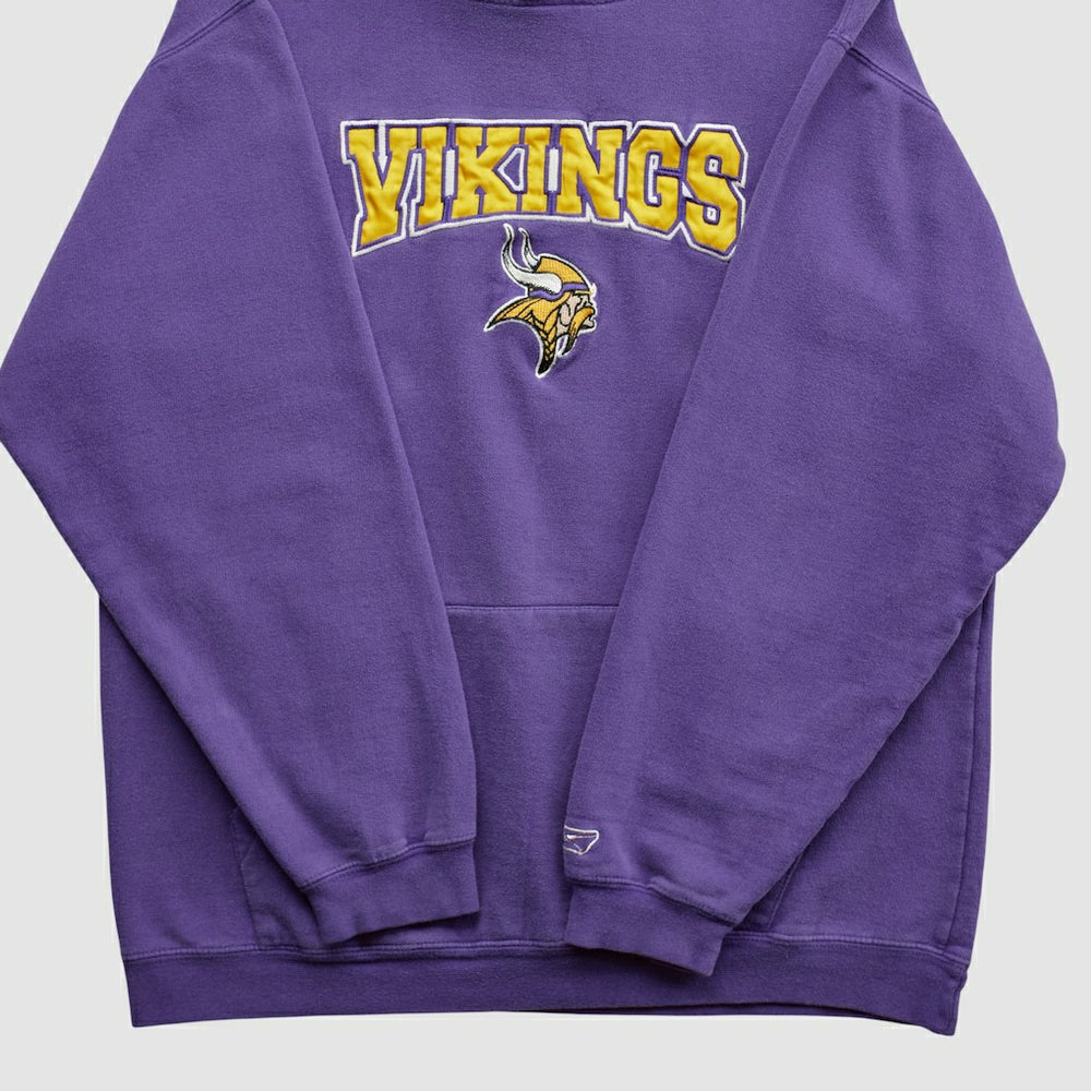 Minnesota Vikings NFL 2000s Hooded Pullover Sweatshirt Purple Vintage