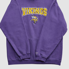 Minnesota Vikings NFL 2000s Hooded Pullover Sweatshirt Purple Vintage