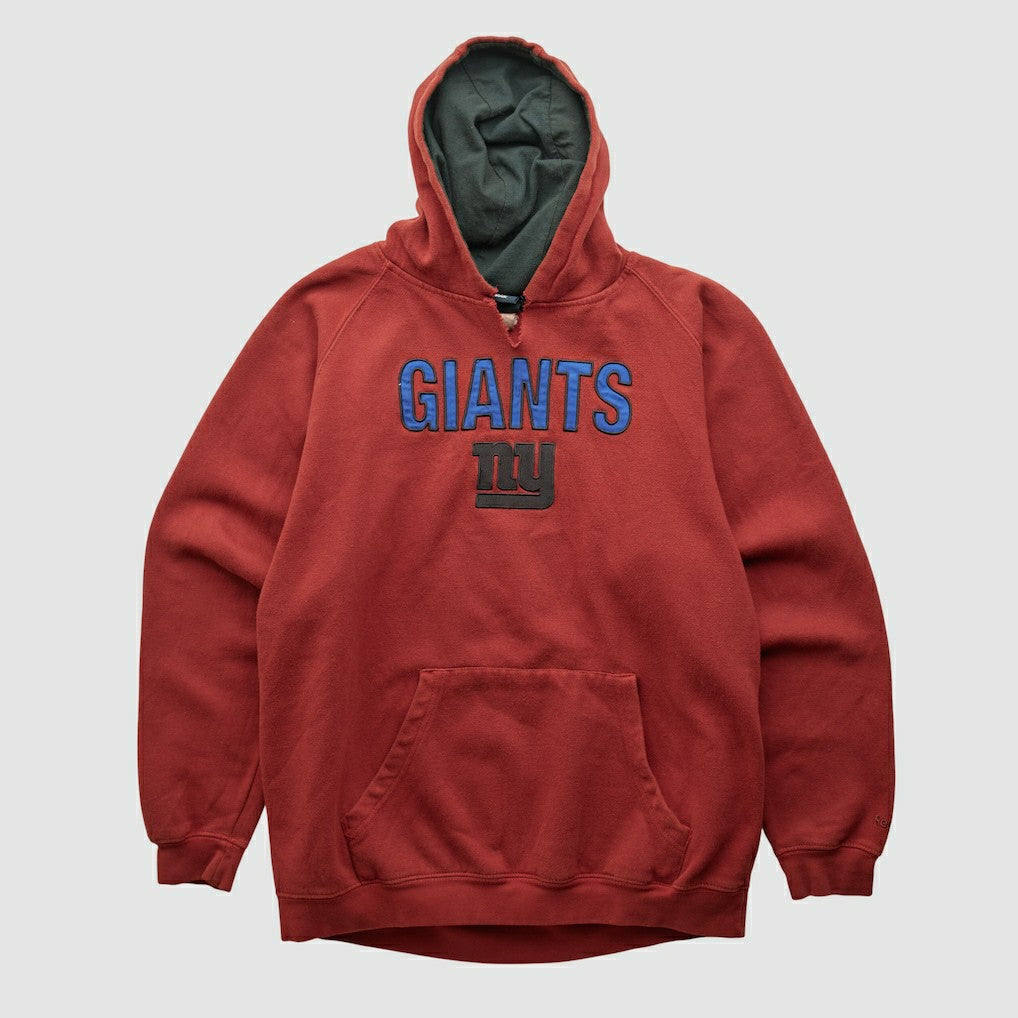 New York Giants Reebok 2000s Hooded Pullover Sweatshirt Red Vintage