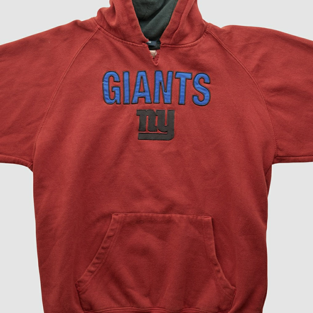 New York Giants Reebok 2000s Hooded Pullover Sweatshirt Red Vintage