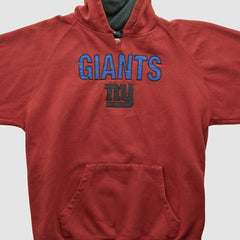 New York Giants Reebok 2000s Hooded Pullover Sweatshirt Red Vintage
