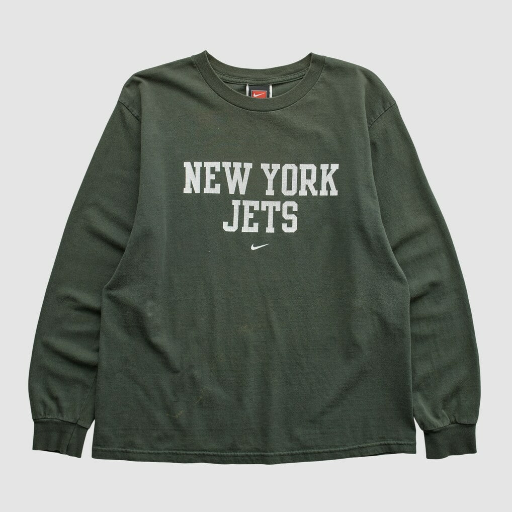 New York Jets 2000s Long Sleeve T-shirt Green Vintage