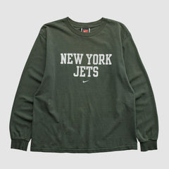New York Jets 2000s Long Sleeve T-shirt Green Vintage
