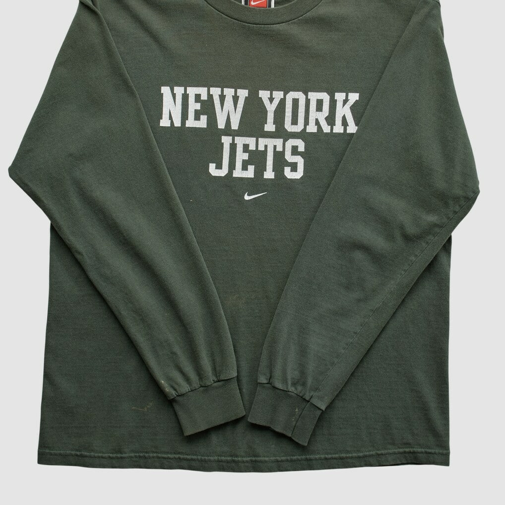 New York Jets 2000s Long Sleeve T-shirt Green Vintage