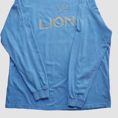 Detroit Lions NFL 2000s Long Sleeve T-shirt Light Blue Vintage