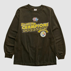 Pittsburgh Steelers Alstyle 2006 Long Sleeve T-shirt Brown Vintage