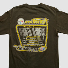 Pittsburgh Steelers Alstyle 2006 Long Sleeve T-shirt Brown Vintage