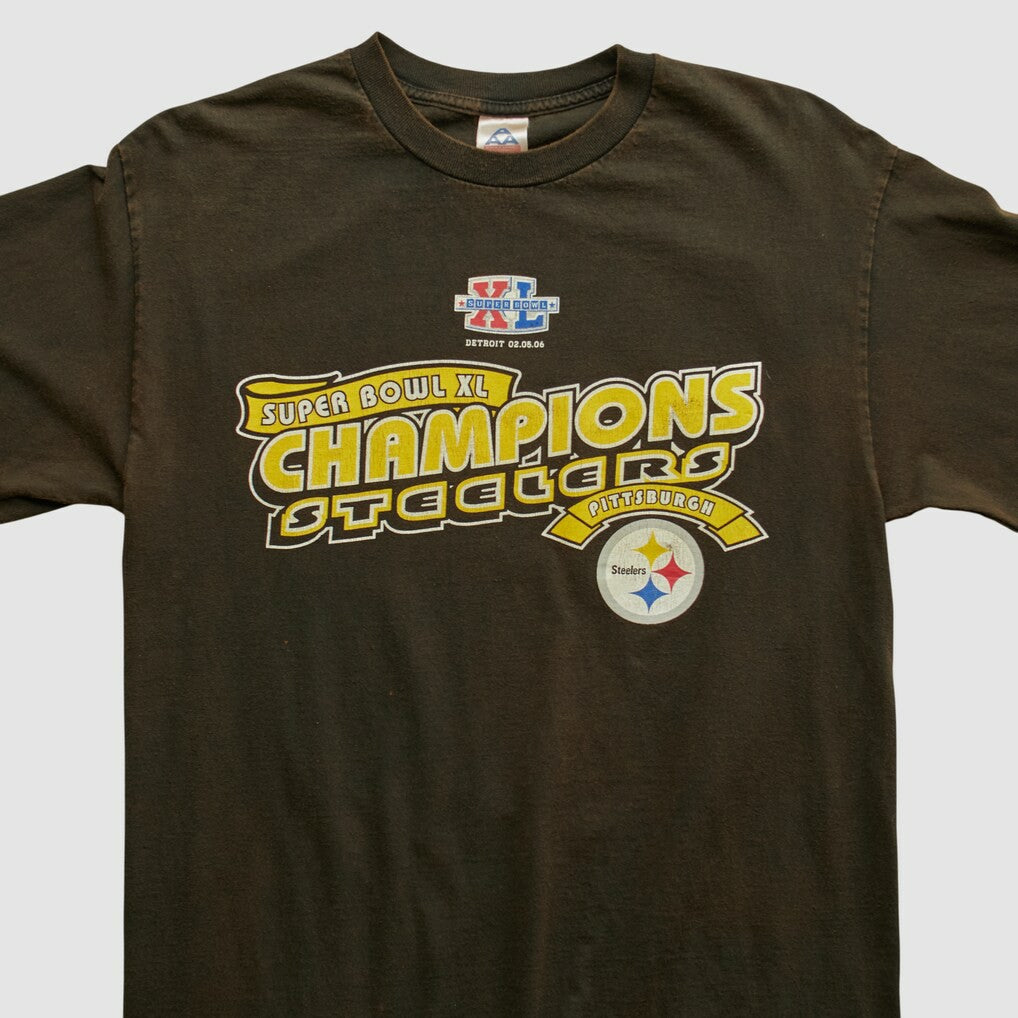 Pittsburgh Steelers Alstyle 2006 Long Sleeve T-shirt Brown Vintage