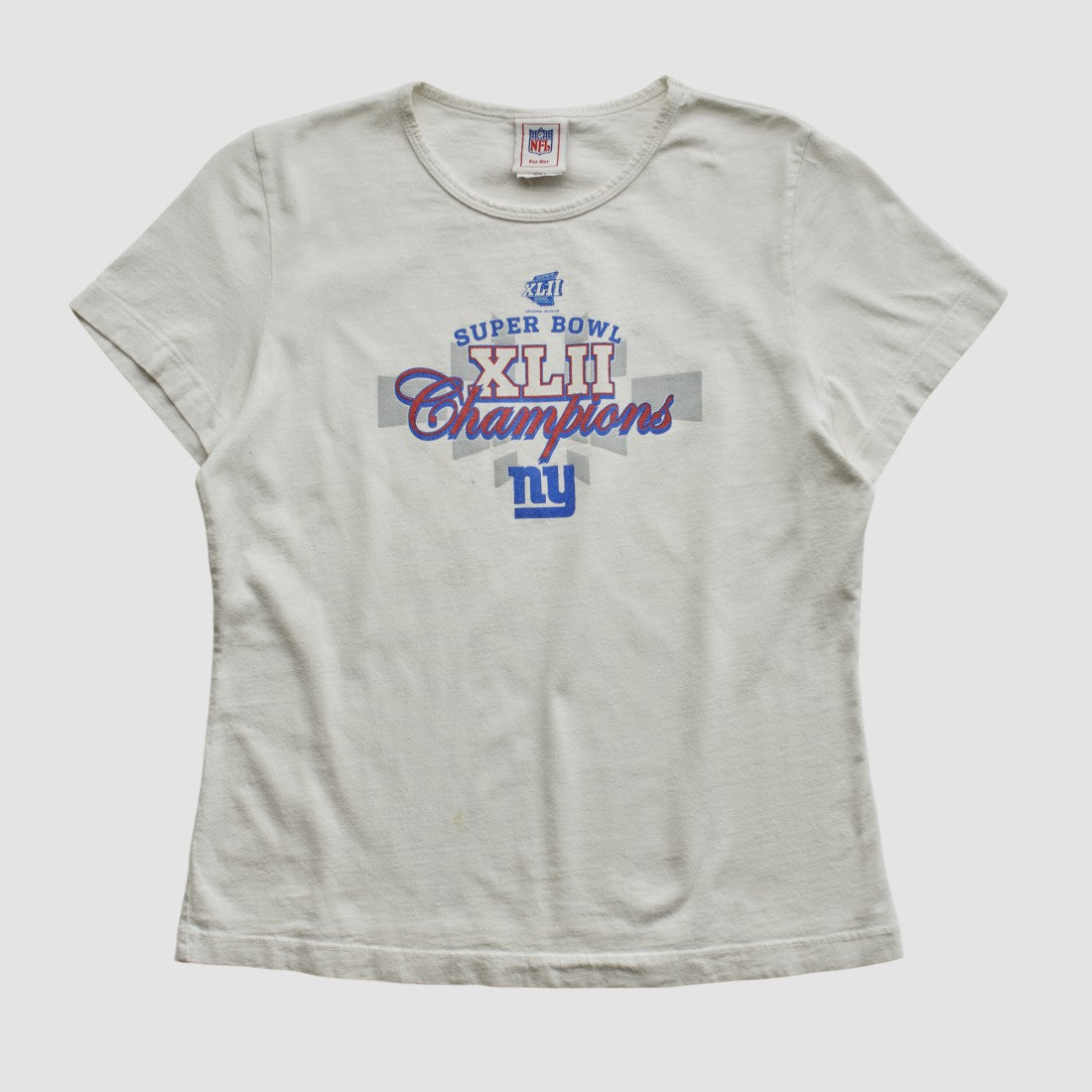 Super Bowl XLII NFL 2008 T-shirt White Vintage