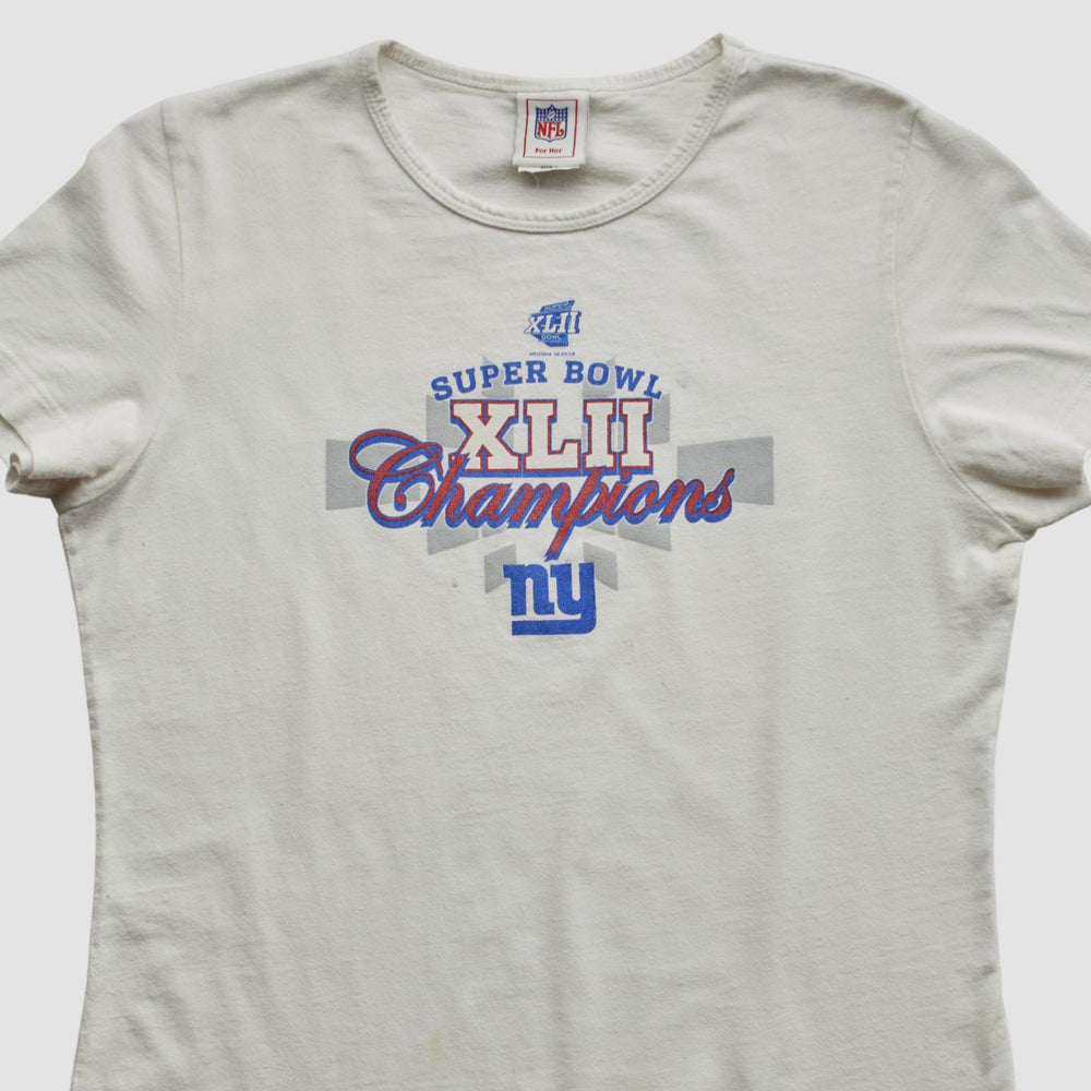 Super Bowl XLII NFL 2008 T-shirt White Vintage