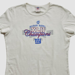 Super Bowl XLII NFL 2008 T-shirt White Vintage