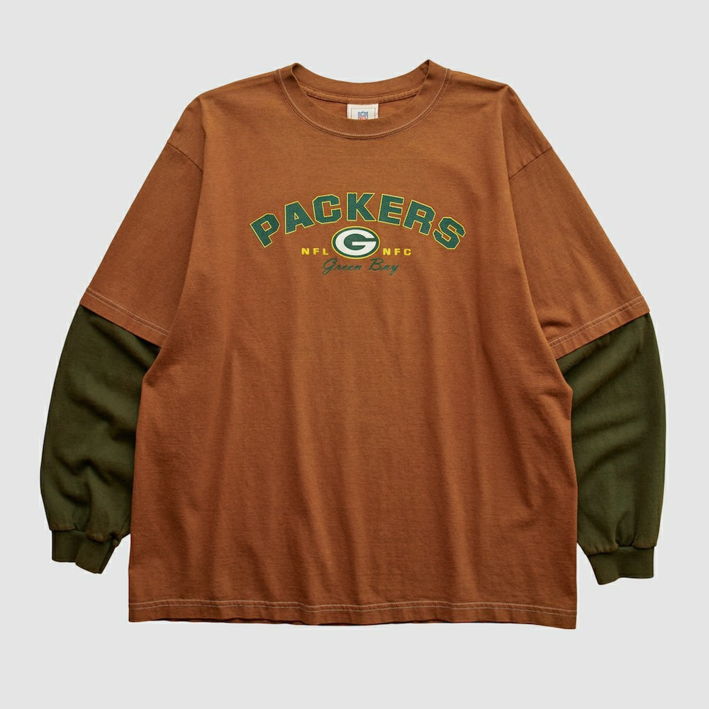 Green Bay Packers NFL 2000s Long Sleeve T-shirt Clay Vintage