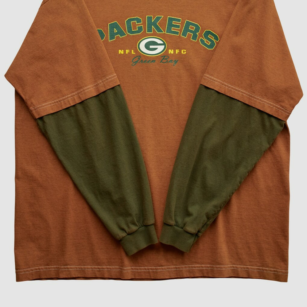 Green Bay Packers NFL 2000s Long Sleeve T-shirt Clay Vintage