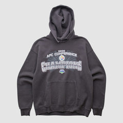 Pittsburgh Steelers NFL 2008 Hooded Pullover Sweatshirt Black Vintage