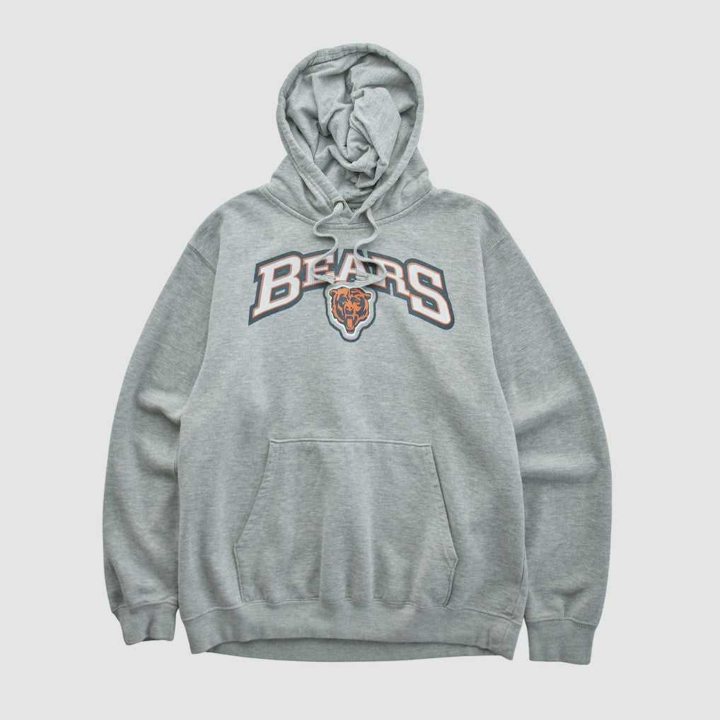 Chicago Bears 2010s Hooded Pullover Sweatshirt Heather Gray Vintage