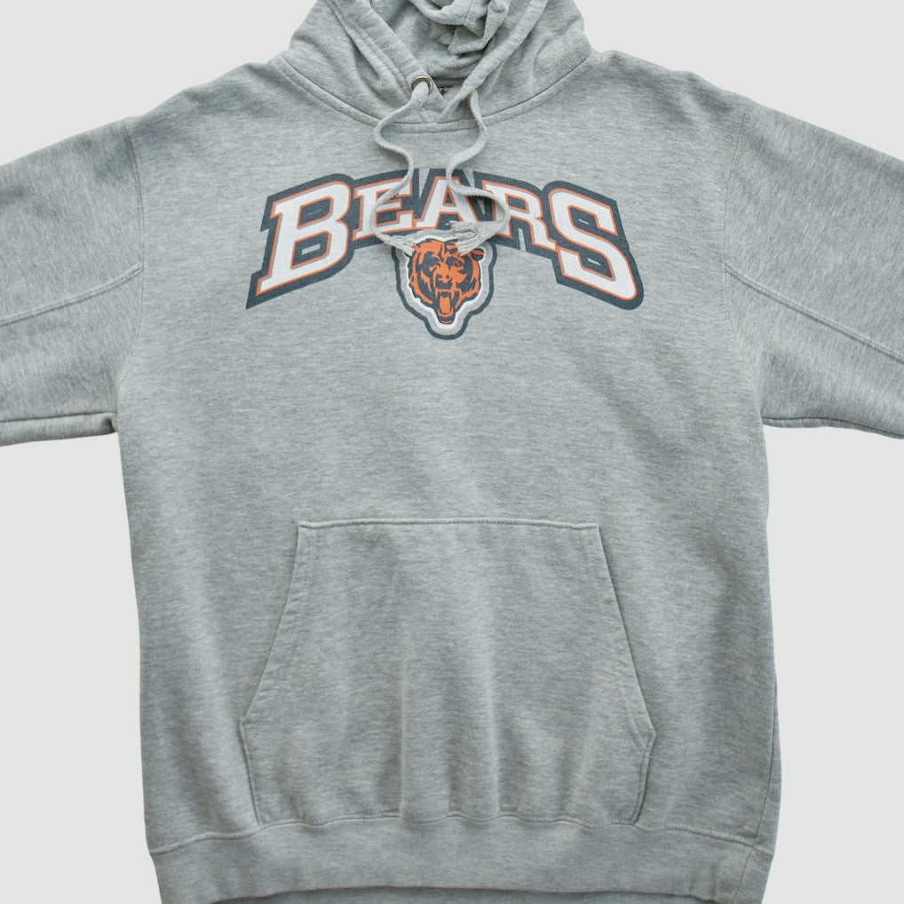 Chicago Bears 2010s Hooded Pullover Sweatshirt Heather Gray Vintage