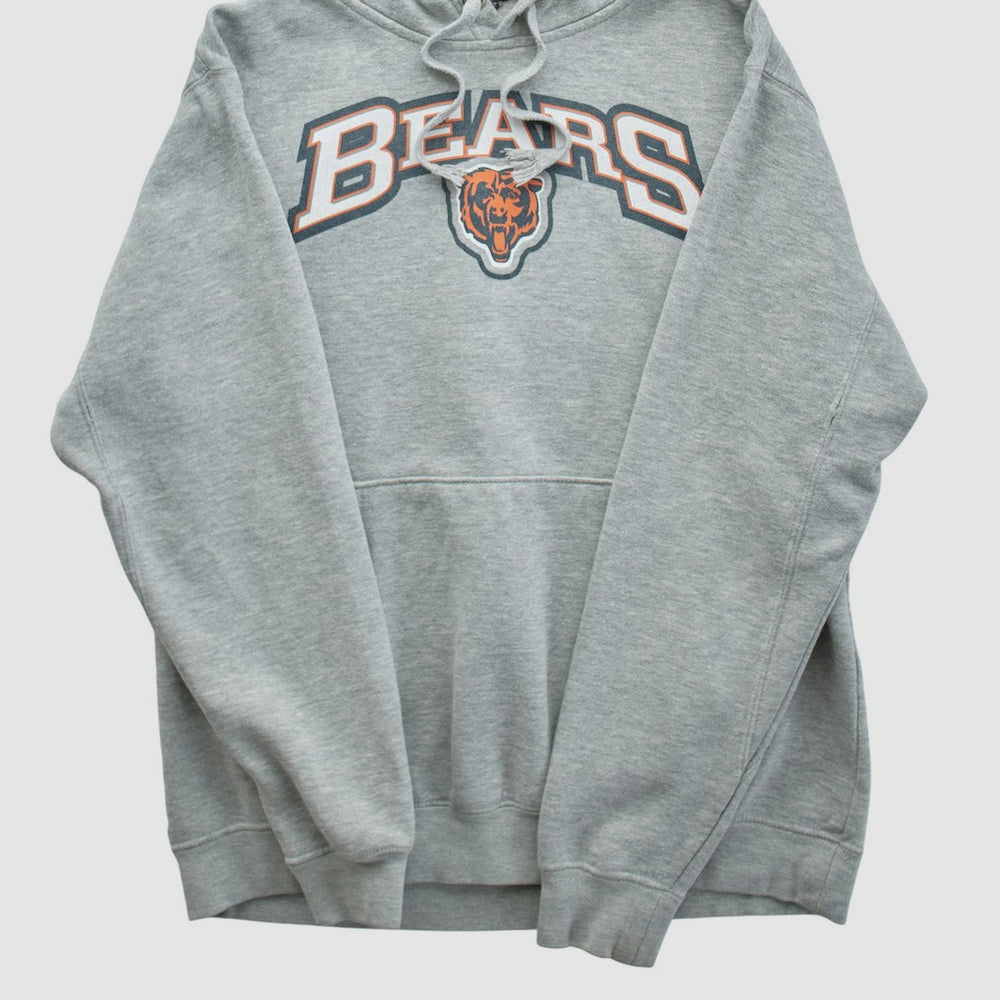 Chicago Bears 2010s Hooded Pullover Sweatshirt Heather Gray Vintage