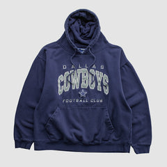 Dallas Cowboys 2010s Hooded Pullover Sweatshirt Navy Vintage